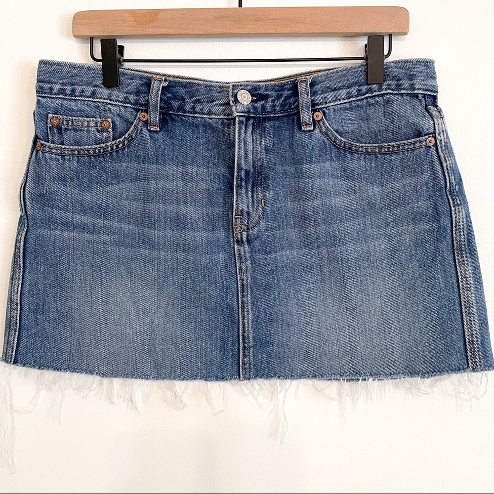 Vintage Gap Y2K Denim Mini Skirt 10